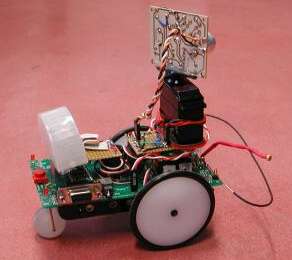 Growbot with ultrasonic sensor side view