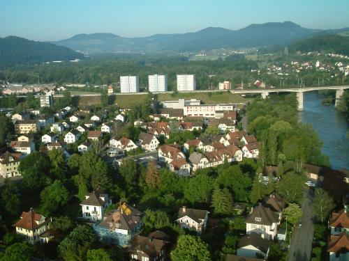Brugg Blick Richtung Aarau Flugbild Schweiz Flugaufnahme