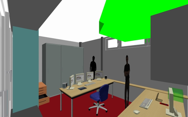 corner opposite door